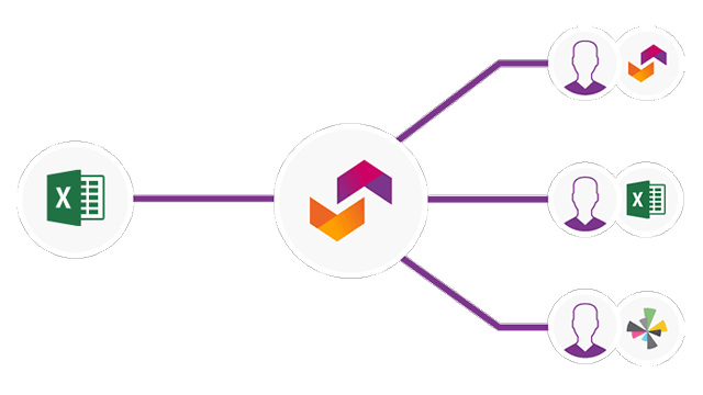 Live data sharing with Excel workflow