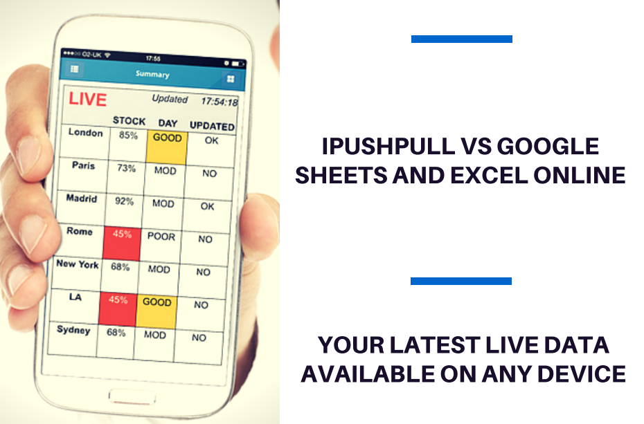 Google Sheets and Excel Online vs iPushPull – Why choose iPushPull?