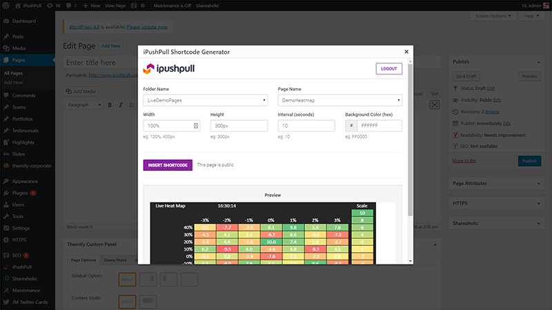 Wordpress excel plugin