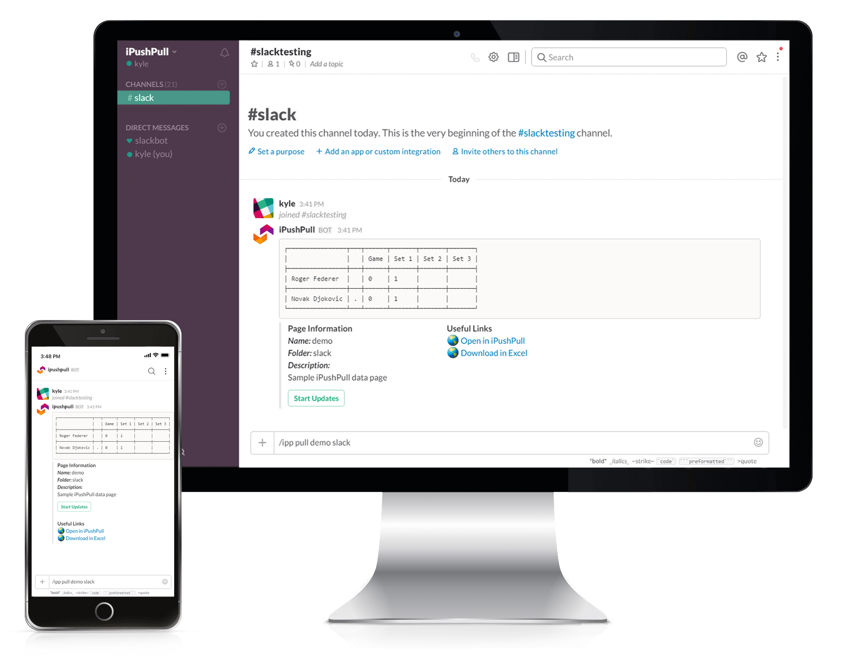 Excel to Slack notifications